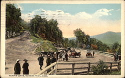 Hairpin Curve, Mohawk Trail Postcard