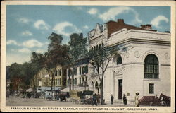 Franklin Savings Institute & Franklin County Trust Co., Main St Postcard