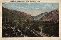 Scene Along the Naugatuck Valley Postcard