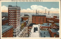 Bird's eye view from City Hall Postcard