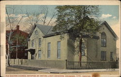 Old Quaker Church, Occupied by British Light Dragoons, December 1776 Postcard