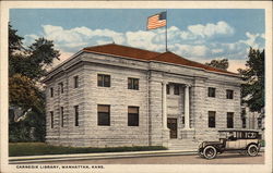 Carnegie Library Manhattan, KS Postcard Postcard