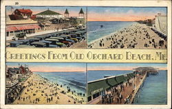 Greetings from Old Orchard Beach Postcard