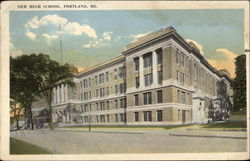 New High School Portland, ME Postcard Postcard