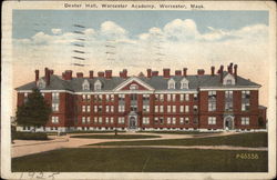 Dexter Hall, Worcester Academy Postcard