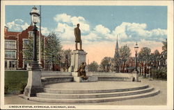 Lincoln Statue, Avondale Cincinnati, OH Postcard Postcard