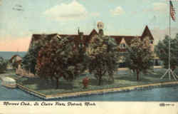 Mervue Club, St. Claire Flats Detroit, MI Postcard Postcard