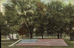 Floral Flag, Water Works Park Postcard