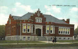 City Library Emporia, KS Postcard Postcard