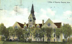 College of Emporia Kansas Postcard Postcard