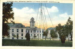 Academic Hill, Showing Library US Naval Academy Annapolis, MD Postcard Postcard