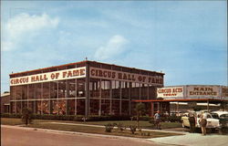 Entrance Building to the Circus Hall of Fame Postcard