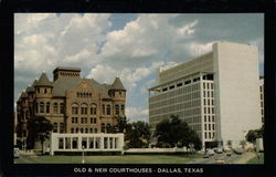 The Old and New County Courthouses Postcard