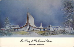 St. Mary of Mt. Carmel Shrine Manistee, MI Postcard Postcard