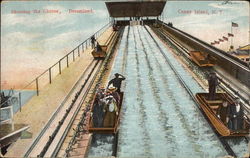 Shooting the Chutes - Dreamland Postcard