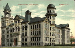 Masten Park High School Postcard