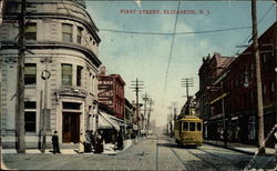 First Street Elizabeth, NJ Postcard Postcard