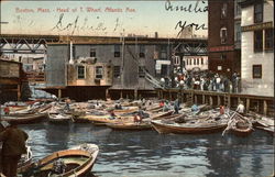 Head of T. Wharf, Atlantic Avenue Boston, MA Postcard Postcard