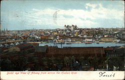 Bird's Eye View from across the Hudson River Postcard