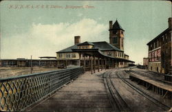 NYNH & HRR Station Bridgeport, CT Postcard Postcard