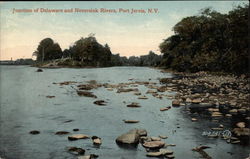 Junction of Delaware and Neversink Rivers Port Jervis, NY Postcard Postcard