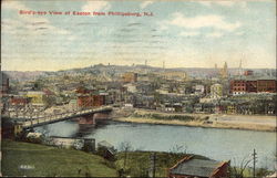 Bird's Eye View from Phillipsburg Easton, PA Postcard Postcard