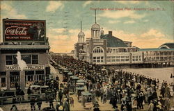 Boardwalk and Steel Pier Atlantic City, NJ Postcard Postcard