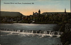 Potomac River and Dam Postcard