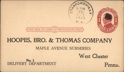 Hoopes, Bro. & Thomas Company, Maple Avenue Nurseries Postcard