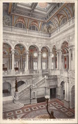 Library of Congress - Central Stair Hall Postcard