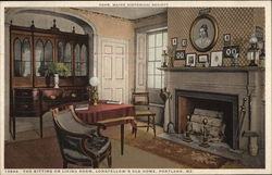 The Sitting or Living Room, Longfellow's Old Home Postcard