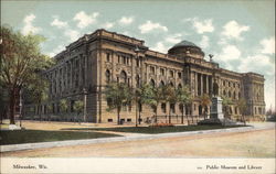 Public Museum and Library Milwaukee, WI Postcard Postcard