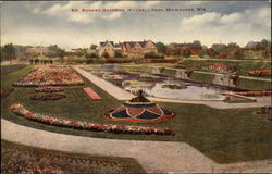 Sunken Gardens, Mitchell Park Postcard