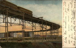 Elevated RR Curve at 110th Street Postcard