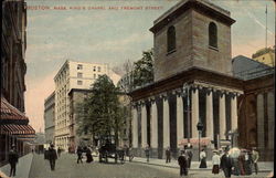 King's Chapel and Tremont Street Postcard