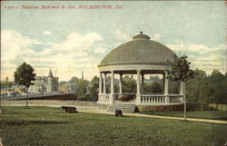 Pavilion Entrance to Zoo Postcard