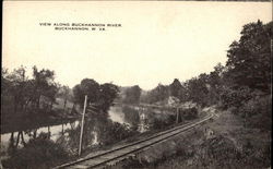 View Along Buckhannon River West Virginia Postcard Postcard