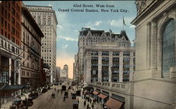 42nd Street, West from Grand Central Station New York City, NY Postcard Postcard