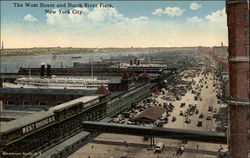 The West Street and North River Piers New York City, NY Postcard Postcard