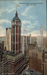 Broadway North from Liberty Street Postcard