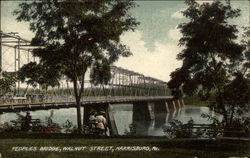 Peoples Bridge, Walnut Street Postcard