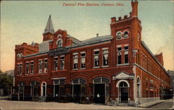 Central Fire Station Postcard