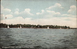 Sea Side Park From Water Postcard