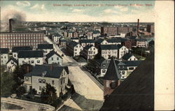 Globe Village, Looking East from St. Patrick's Church Fall River, MA Postcard Postcard