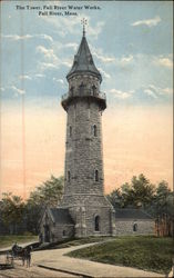 The Tower, Fall River Water Works Massachusetts Postcard Postcard