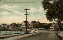 Flax Pond at Junction of Maple St. and Euclid Ave Postcard