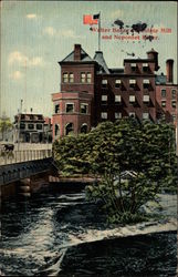 Walter Baker Chocolate Mill and Neponset River Postcard