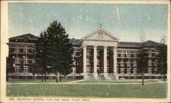 Michigan School for the Deaf Flint, MI Postcard Postcard