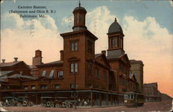 Camden Station, Baltimore and Ohio RR Maryland Postcard Postcard