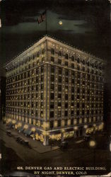 Denver Gas and Electric Building by Night Colorado Postcard Postcard